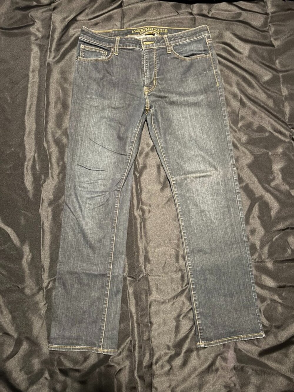 American Eagle Jeans 34x32 Mens Slim Straight Dark Wash Denim